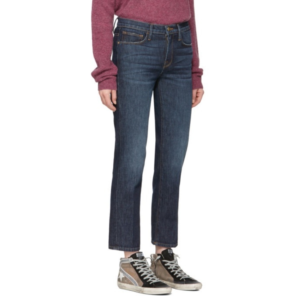 FRAME DENIM Ankle Jeans Le Nouveau Straight Ellsfield Blue Size 25